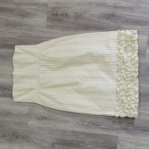 NWT Britt Ryan Pastel Striped Ruffle Strapless Dress size 4